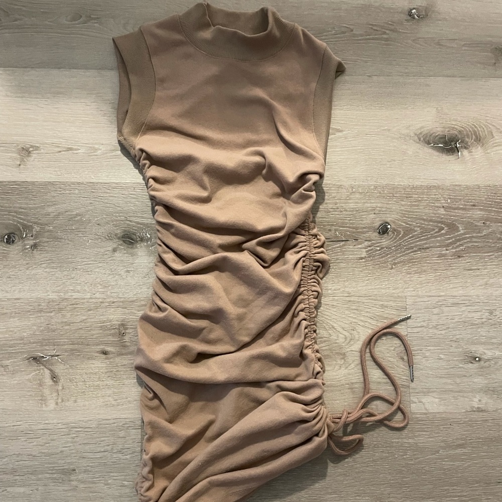 Never been worn JLUXLABEL tan thick cotton dress